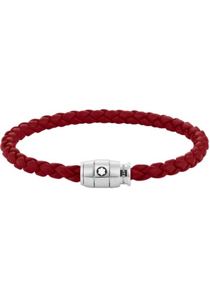 Meisterstück Steel 3-Ring Kızıl Deri Bileklik 134065