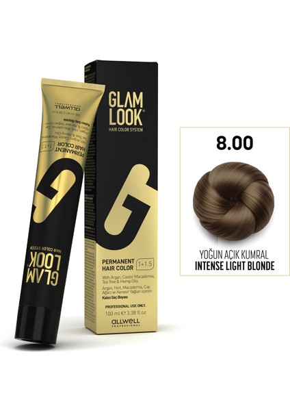 Glamlook Hair Color Intense Lıght Blonde/Yoğun Açık Kumral 8.00 100 Ml