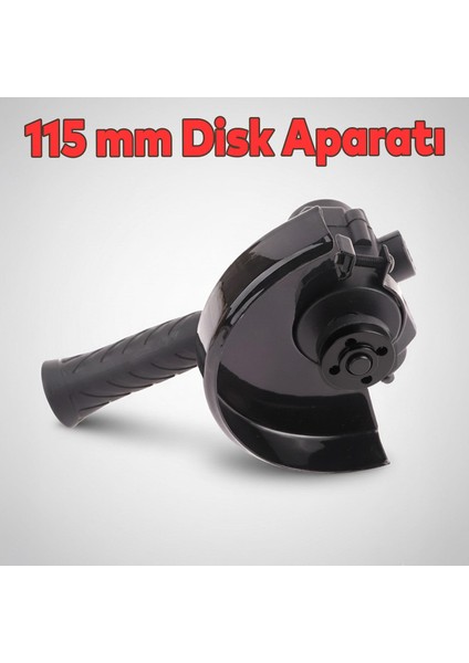 Matkap Uyumlu Siyah 115 mm Sert Plastik Çok Amaçlı Taşlama Disk Aparatı Seti Sunta Testeresi