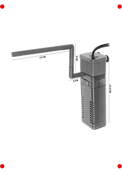 Mini Akvaryum Iç Filtre - 500 L/h - Kompakt ve Verimli