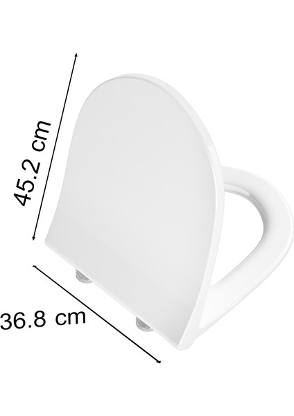 Sento 130-003R009 Klozet Kapağı, Yavaş Kapanır, Kolay Çıkabilir, Beyaz indirimleri