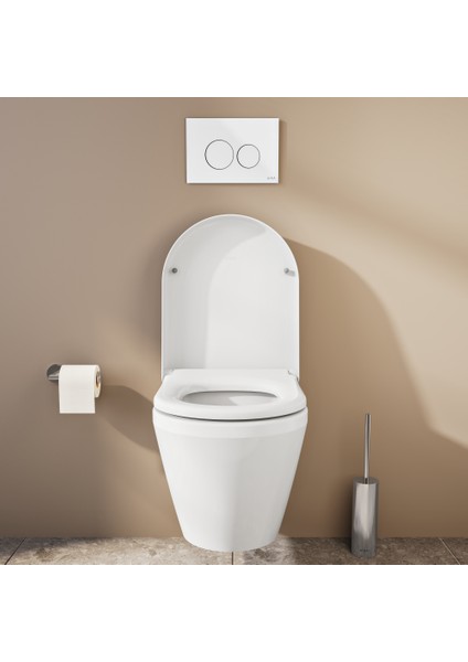 Integra 121-003-909 Universal Klozet Kapağı, Yavaş Kapanır, Kolay Çıkabilir, Beyaz fiyatları