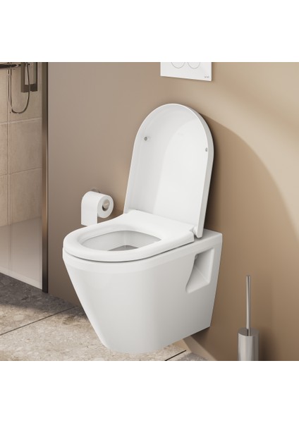 Integra 121-003-909 Universal Klozet Kapağı, Yavaş Kapanır, Kolay Çıkabilir, Beyaz indirimleri