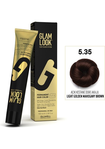 Glamlook Color Lıght Golden Mahogany Brown/açık Kestane Doru Akaju 5.35 100 ml