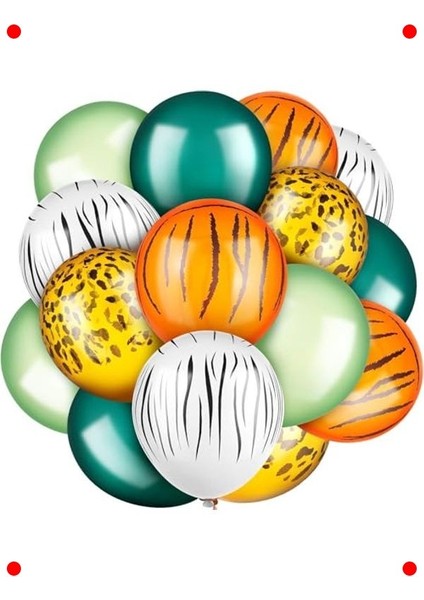 Safari Temalı Doğum Günü Balon Seti (10 Adet)