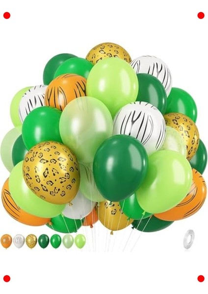 Safari Temalı Doğum Günü Balon Seti (10 Adet) modelleri