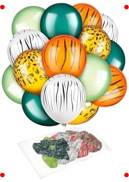 Safari Temalı Doğum Günü Balon Seti (10 Adet) fırsatları