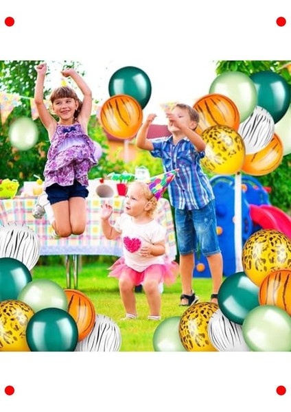 Safari Temalı Doğum Günü Balon Seti (10 Adet) indirimleri