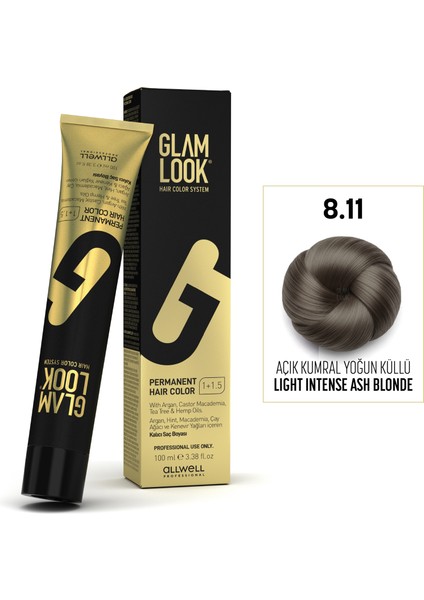 Glamlook Color Lıght Intense Ash Blonde/açık Kumral Yoğun Küllü 8.11 100 ml