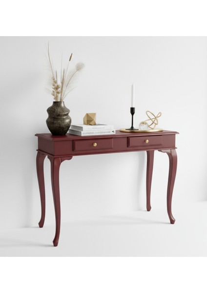 100 cm Masif Lükens Bordo Çalışma Masası fiyatları