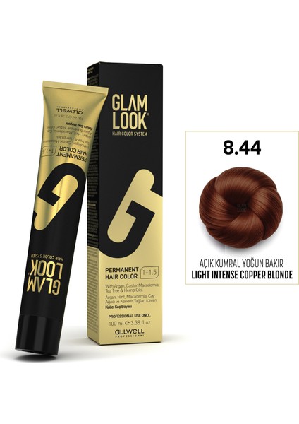 Glamlook Color Lıght Intense Copper Blonde/açık Kumral Yoğun Bakır 8.44 100 ml