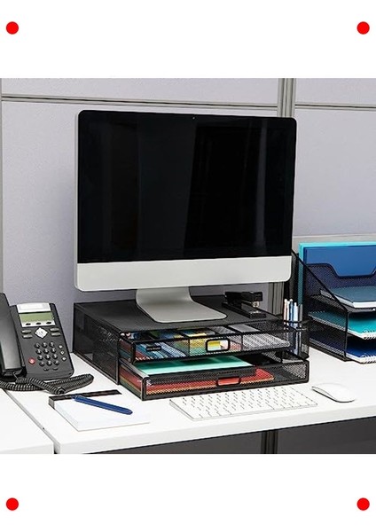 Ergonomik Monitör Standı ve Çekmeceli Masa Düzenleyici