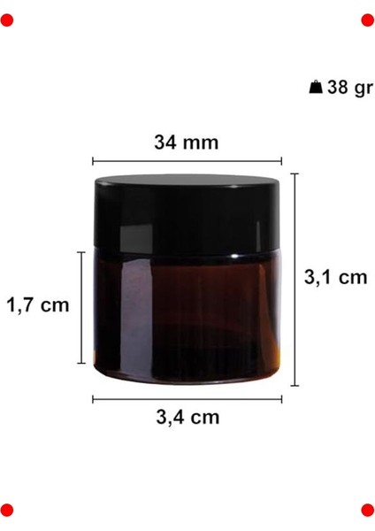 Mini Amber Cam Kavanozlar - Sızdırmaz Kapaklı (6 Adet) modelleri
