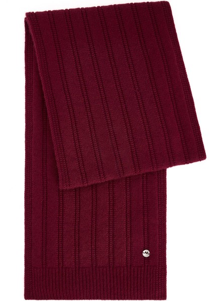 Saf Kaşmir Örgü Desenli Bordo Atkı fırsatları