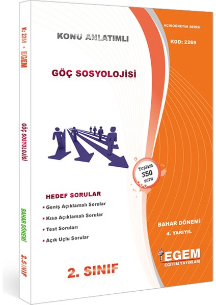 Aöf 2.sınıf Göç Sosyolojisi Bahar Dönemi Konu Anlatımlı Soru Bankası