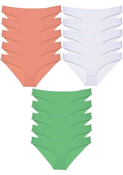 15 Adet Süper Eko Set Likralı Kadın Slip Külot 537