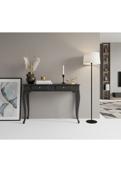 100 cm Masif Lükens Antrasit Çalışma Masası