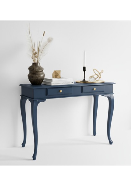 110 cm Masif Lükens Koyu Mavi Çalışma Masası fiyatları