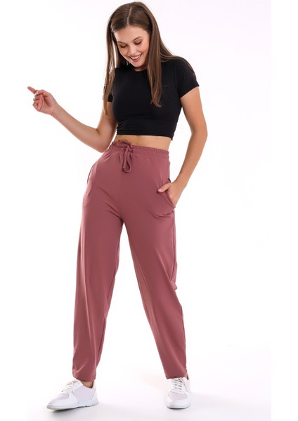 Kadın Pantolon-Eşofman Düz Paça / Modal Women's Trousers-Tracksuıt Wıth Wıde Cut Lycra fırsatları