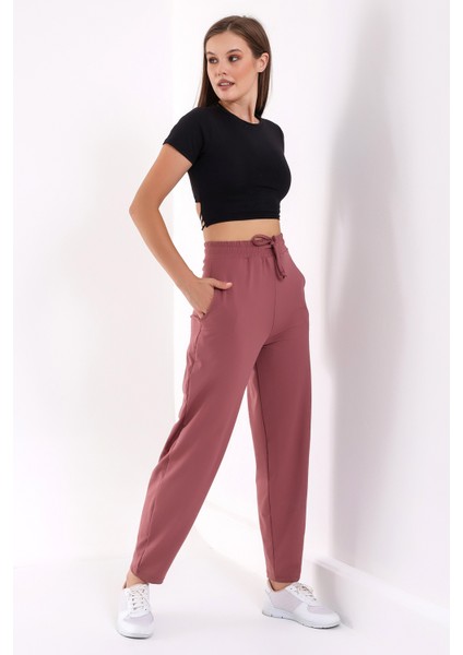 Kadın Pantolon-Eşofman Düz Paça / Modal Women's Trousers-Tracksuıt Wıth Wıde Cut Lycra indirimleri
