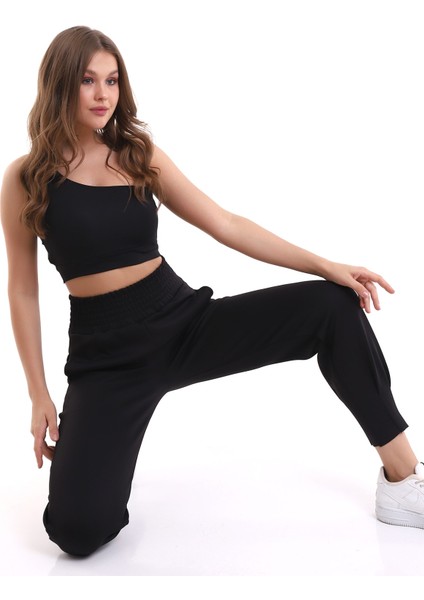 Scuba Dalgıç Yüksek Bel Eşofman Altı Paça Pileli / Everyday Tracksuıt Pants