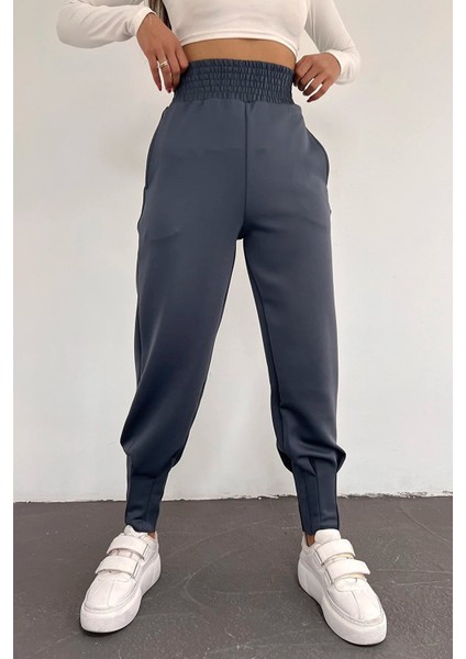 Scuba Dalgıç Yüksek Bel Eşofman Altı Paça Pileli / Everyday Tracksuıt Pants