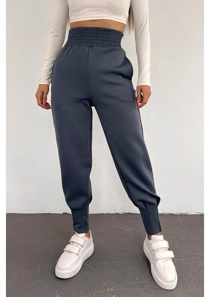 Scuba Dalgıç Yüksek Bel Eşofman Altı Paça Pileli / Everyday Tracksuıt Pants