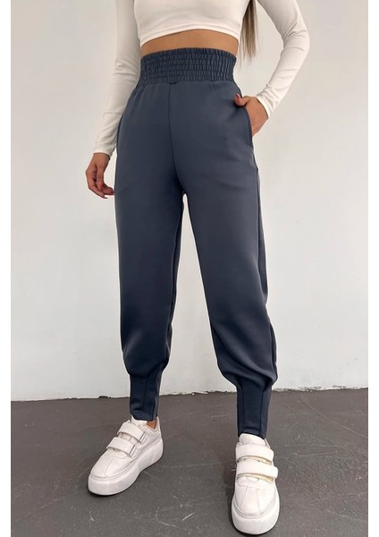 Scuba Dalgıç Yüksek Bel Eşofman Altı Paça Pileli / Everyday Tracksuıt Pants