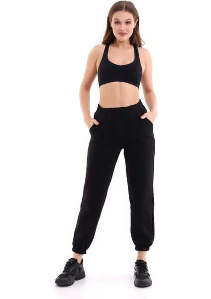 Siyah Joger 3 Iplik Eşofman Altı Içi Şardonlu Ideal Kalınlıkda fiyatları