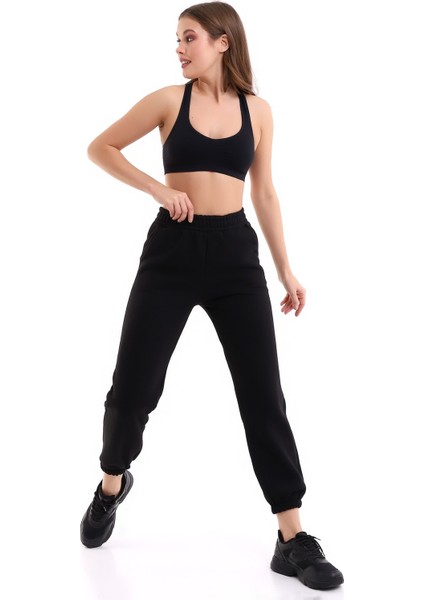 Siyah Joger 3 Iplik Eşofman Altı Içi Şardonlu Ideal Kalınlıkda fırsatları