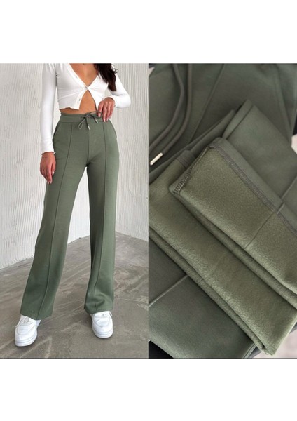 Içi Şardonlu Modal Eşofman Altı / Women's Wınter Tracksuıt/önü Dikişli