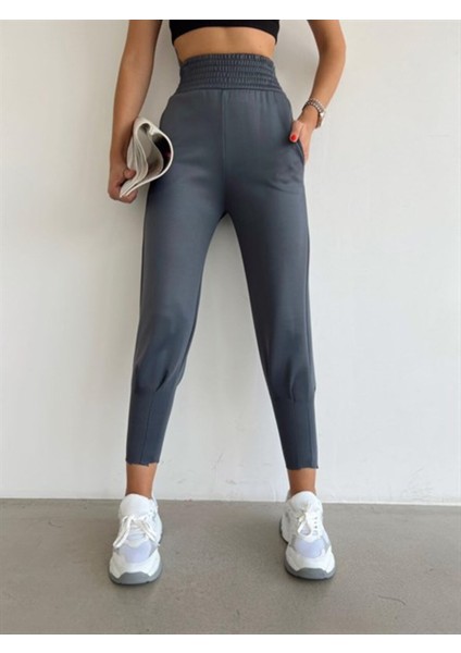 Bel Lastik Pliseli Scuba Jogger Eşofman Antrasit fırsatları