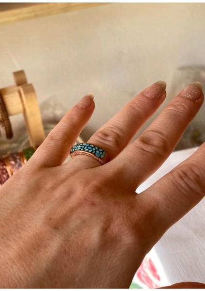 Firuze Taşlı Bakır Yüzük indirimleri