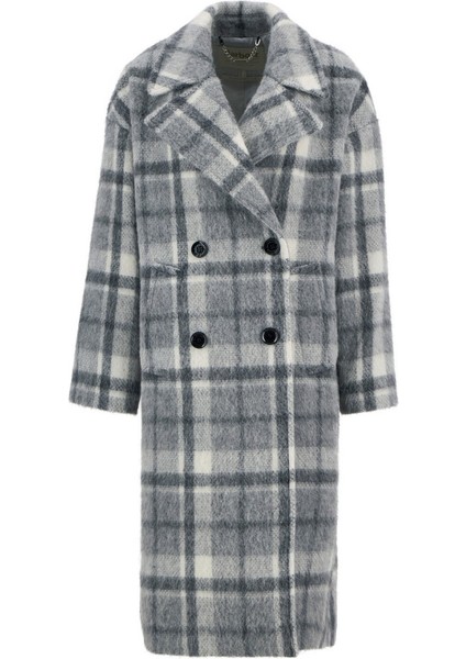 Beattie Double Breasted Wool Palto GY51 Soft Grey Check/onyx Tartan fiyatları