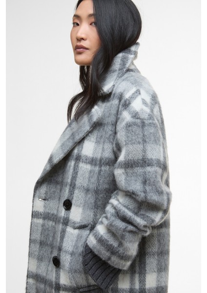 Beattie Double Breasted Wool Palto GY51 Soft Grey Check/onyx Tartan indirimleri