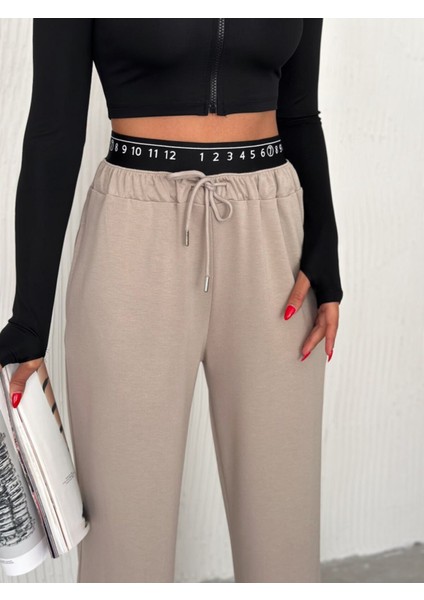 Baxer Bel Eşofman Altı Geniş Paça /elastıc Waıst Detaıl Trackpot Bottom Wıde Leg