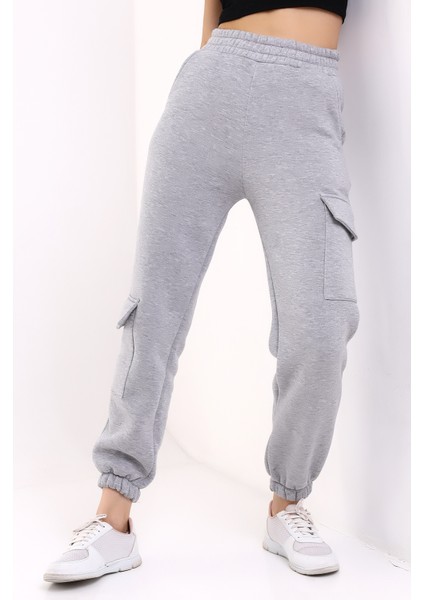 Yüksek Bel Eşofman Altı Jogger Kargo Cepli Unısex 3 Iplik indirimleri