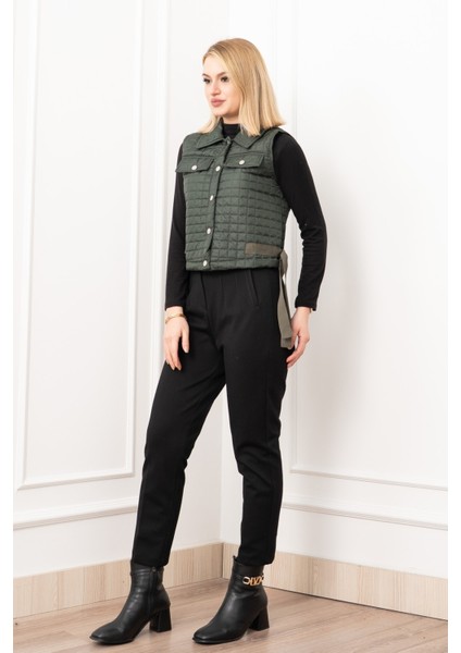 Grogren Yan Kemerli Kapitone Klasik Yelek 9139 modelleri