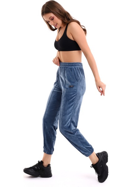 Indigo Yumoş Eşofman Altı Jogger Yüksek Bel Fransız Kadife modelleri