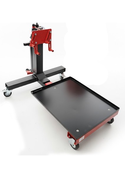 Motor Toplama Sehpası Katlanır Yağ Tablalı 500KG 360 Derece Dönerli Pedallı