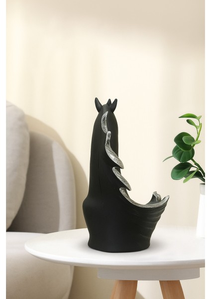 Siyah At Figürlü Dekoratif Şaraplık – Modern Şarap Şişesi Tutucu| Hediye Şaraplık modelleri