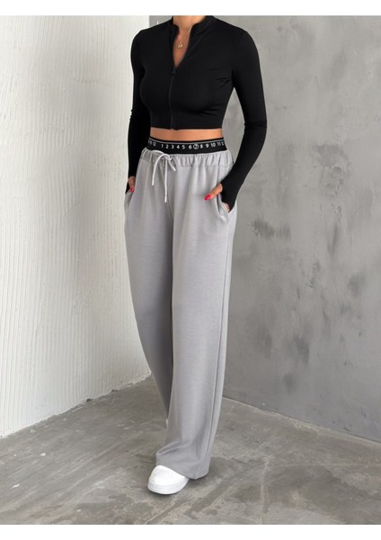 Baxer Bel Eşofman Altı Geniş Paça /elastıc Waıst Detaıl Trackpot Bottom Wıde Leg fırsatları