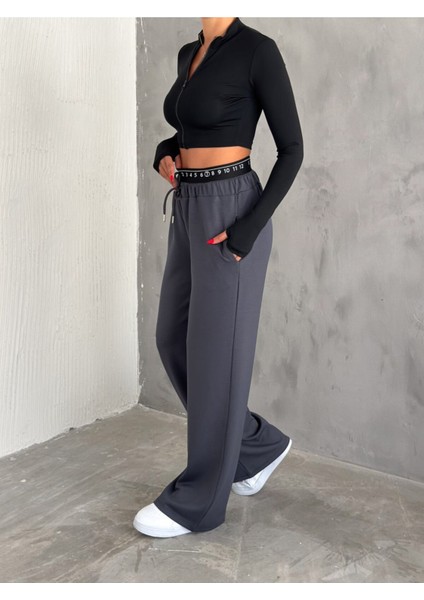Baxer Bel Eşofman Altı Geniş Paça /elastıc Waıst Detaıl Trackpot Bottom Wıde Leg fırsatları