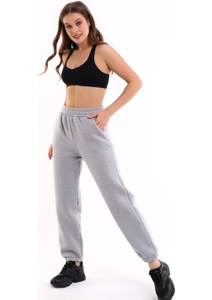 Gri Joger 3 Iplik Eşofman Altı Içi Şardonlu Ideal Kalınlıkda modelleri