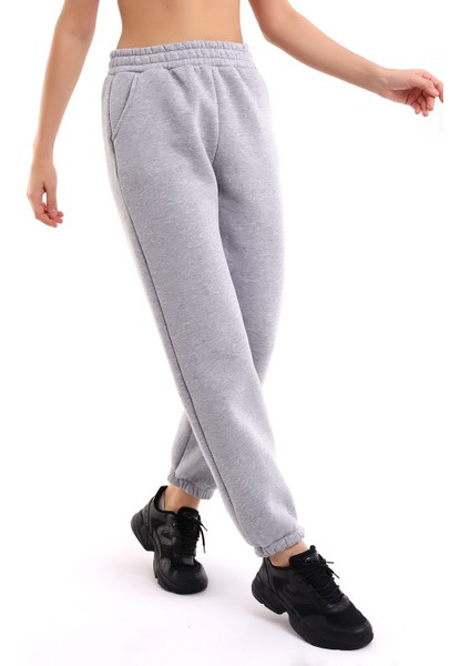 Gri Joger 3 Iplik Eşofman Altı Içi Şardonlu Ideal Kalınlıkda indirimleri