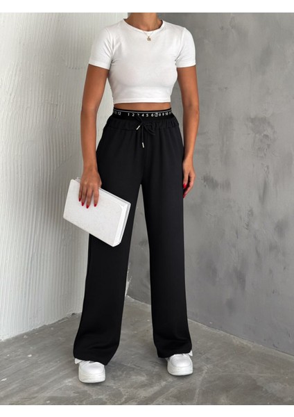 Baxer Bel Eşofman Altı Geniş Paça /elastıc Waıst Detaıl Trackpot Bottom Wıde Leg