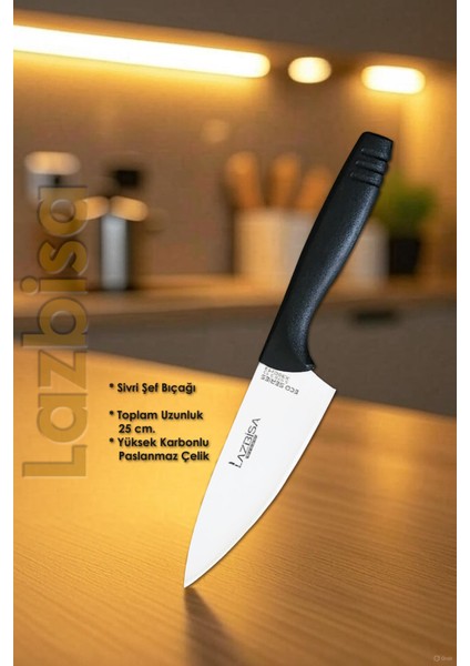 Eco Serisi Mutfak Bıçak Seti Et Ekmek Sebze Pizza Salata Börek Şef Bıçağı 4 Lü Set Hds-03 modelleri