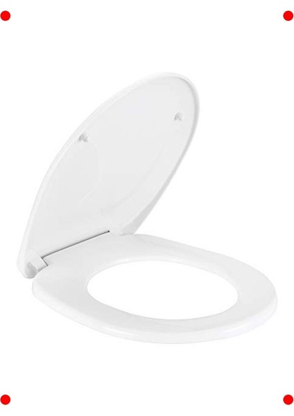 Yavaş Kapanır Kolay Sök-Tak Oval Klozet Kapağı Beyaz