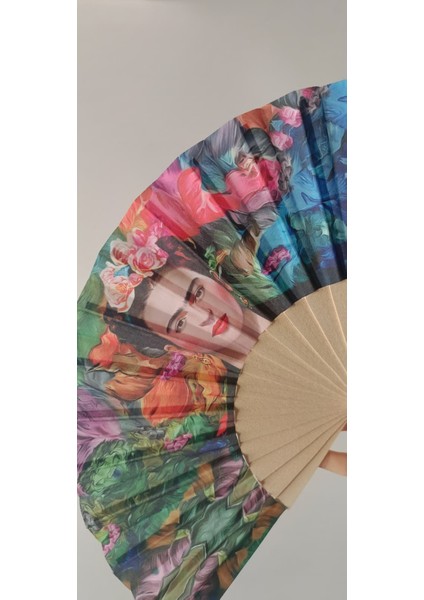 Frida Kahlo Serisi – Colores De México: Casa Azul Büyük Boy Ahşap Yelpaze fiyatları