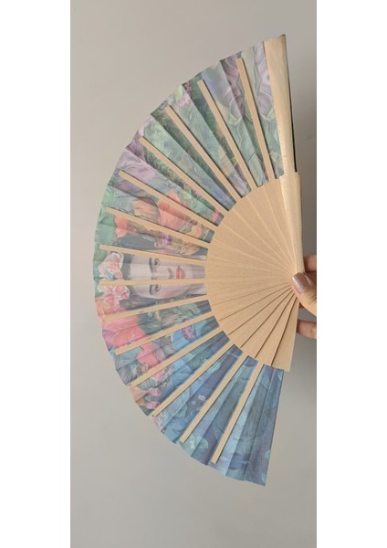 Frida Kahlo Serisi – Colores De México: Casa Azul Büyük Boy Ahşap Yelpaze indirimleri